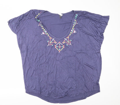 Womens UK Size XL O'Neill Purple Basic Blouse