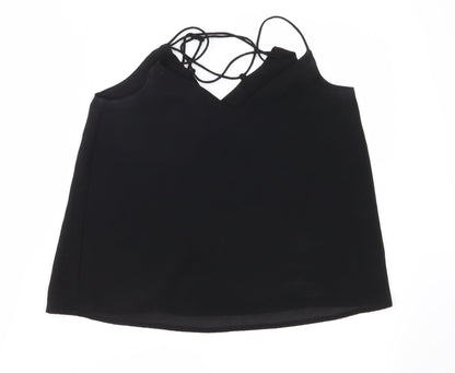Womens UK Size 6 New Look Black Camisole Blouse