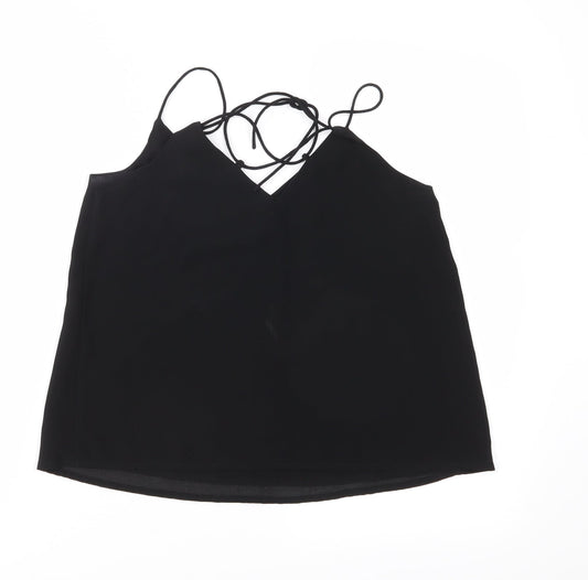 Womens UK Size 6 New Look Black Camisole Blouse