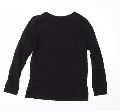 H&M Girls Black   Pullover Sweatshirt Size 11-12 Years