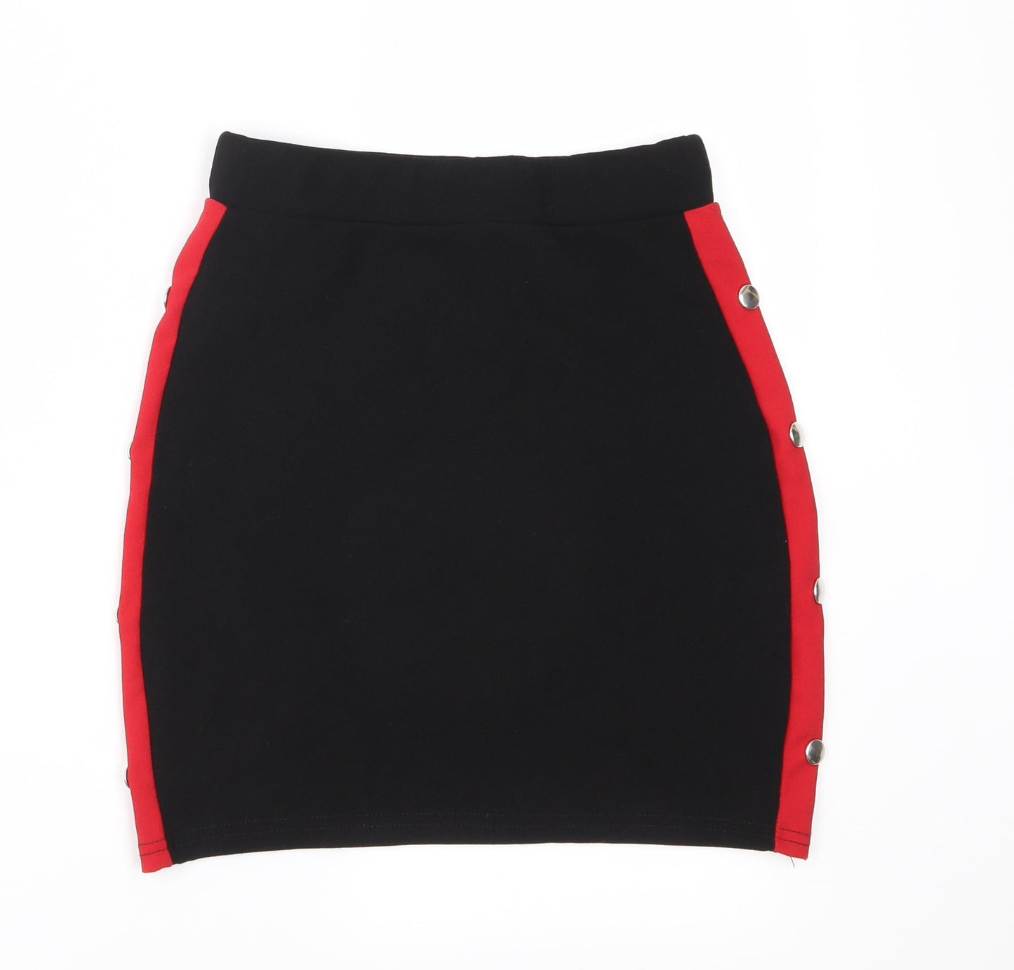 Prague Womens Black  Jersey Straight & Pencil Skirt Size 8