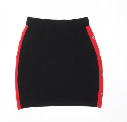 Prague Womens Black  Jersey Straight & Pencil Skirt Size 8