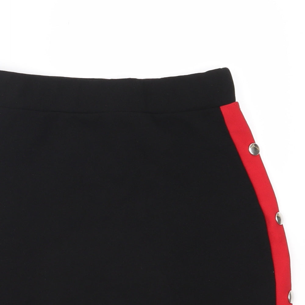 Prague Womens Black  Jersey Straight & Pencil Skirt Size 8