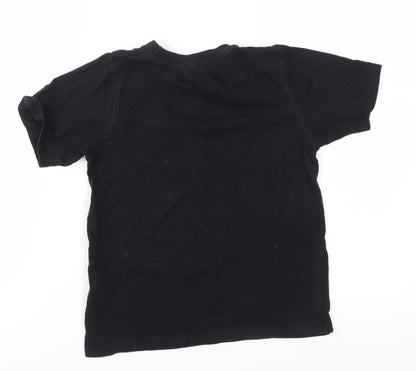 Vertbaudet Boys Black  Jersey Basic T-Shirt Size 8 Years
