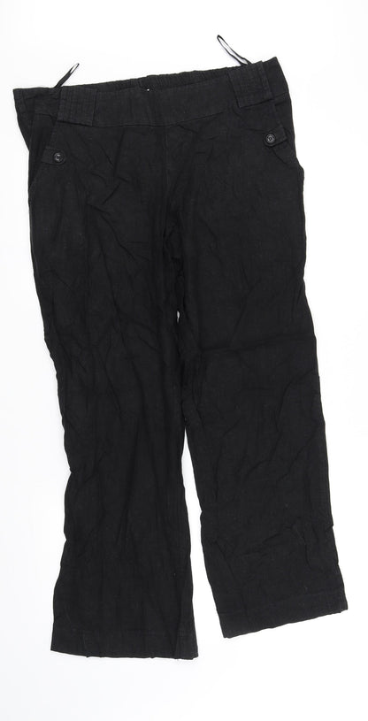 Womens UK Size 12 pre worn Regular Fit  Black Trousers