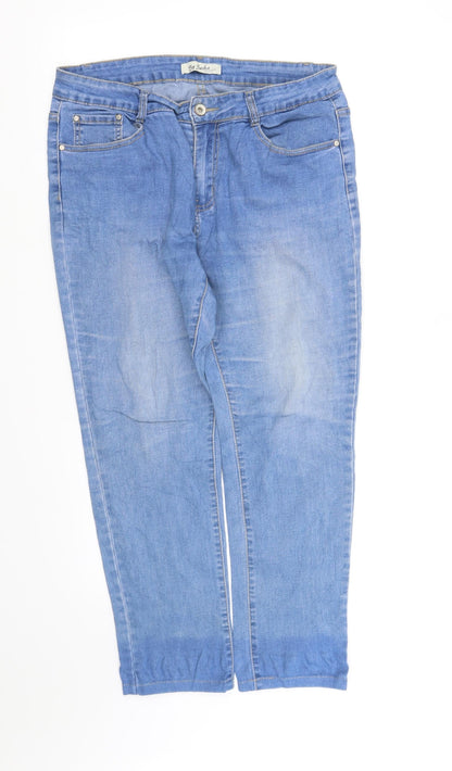 by shaka  Womens Blue   Trousers  Size 14 L28 in