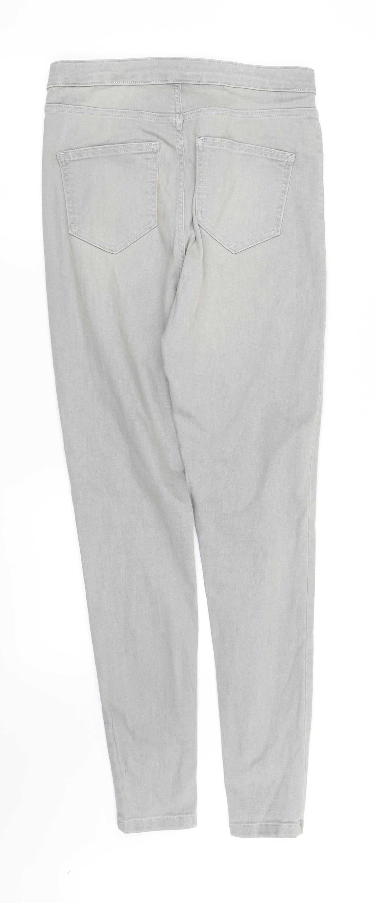 Womens UK Size 12 pre worn Regular Fit Straight Grey Jeans