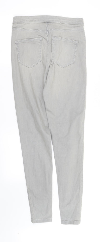 Womens UK Size 12 pre worn Regular Fit Straight Grey Jeans