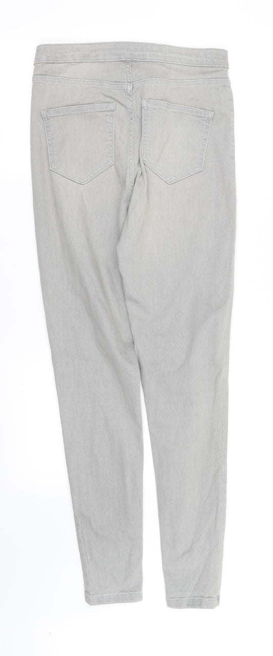 Womens UK Size 12 pre worn Regular Fit Straight Grey Jeans