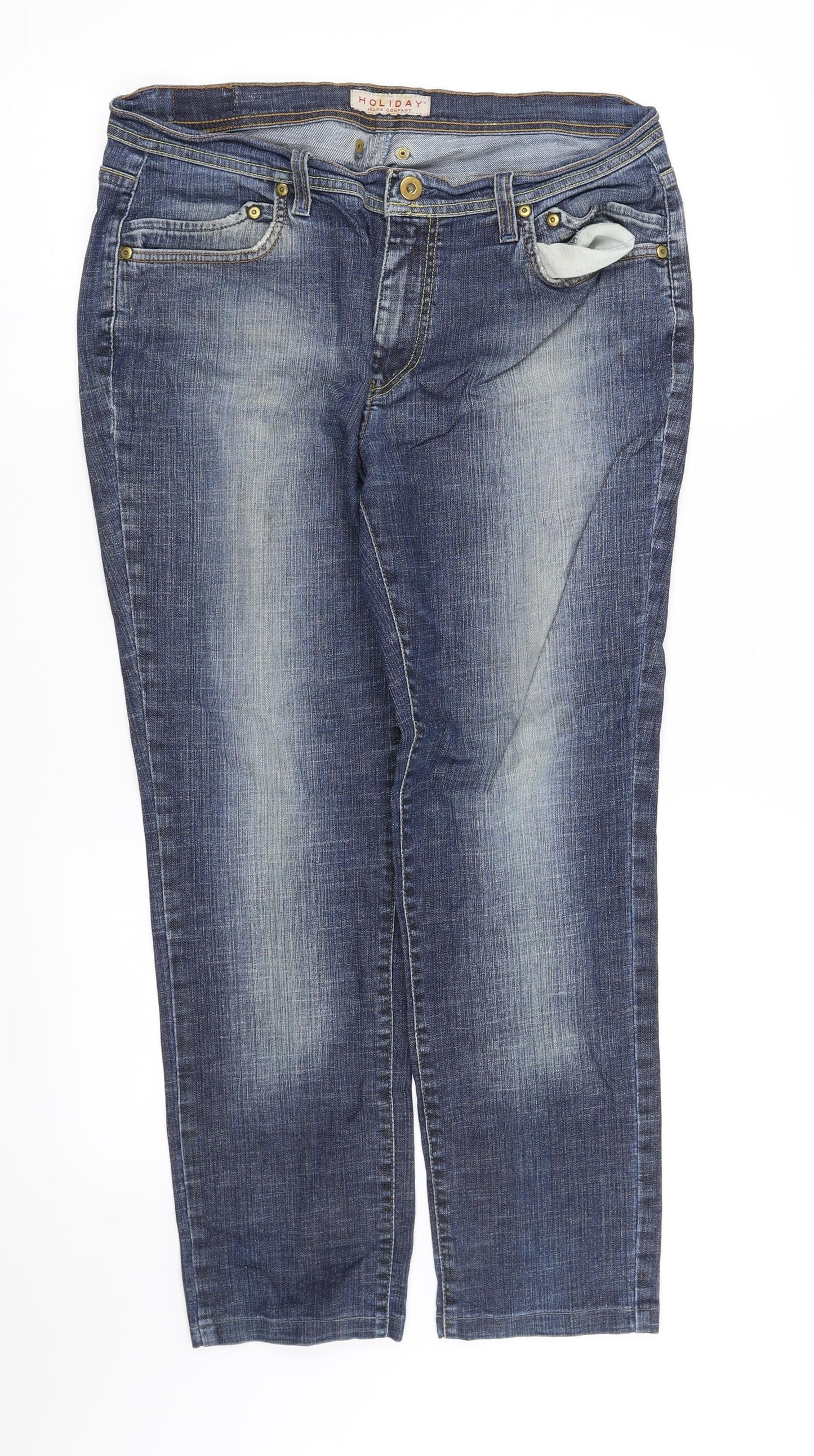 Womens UK Size M pre worn Regular Fit  Blue Trousers