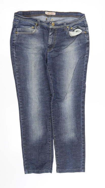 Womens UK Size M pre worn Regular Fit  Blue Trousers