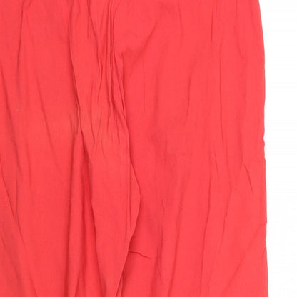 h&b Womens Red   Trousers  Size 12 L25 in