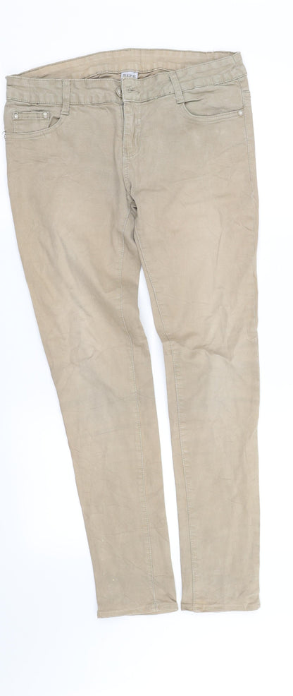 pr worn Womens Beige   Trousers  Size 8 L32 in