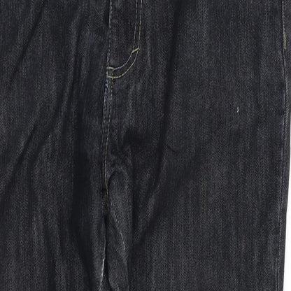 Womens UK Size L pre worn Regular Fit Straight Black Jeans