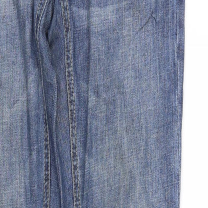 Womens UK Size S Terranova Regular Fit Straight Blue Jeans