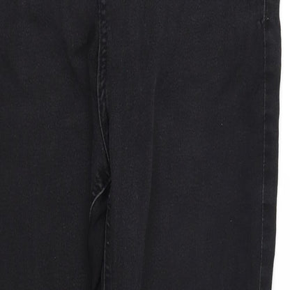 Womens UK Size 14 pre worn Regular Fit Straight Black Jeans