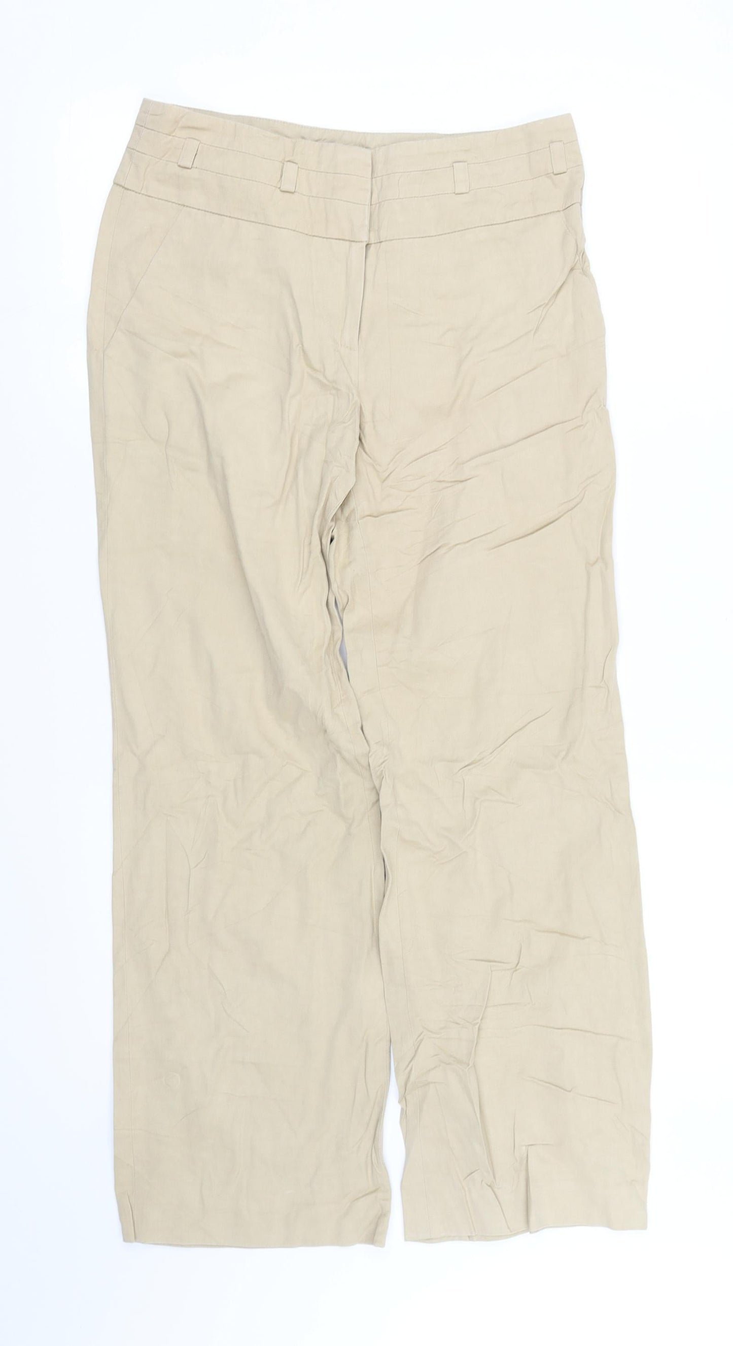 Womens UK Size 8 pre worn Regular Fit Straight Beige Jeans