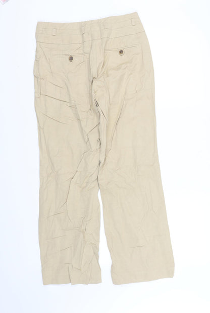 Womens UK Size 8 pre worn Regular Fit Straight Beige Jeans