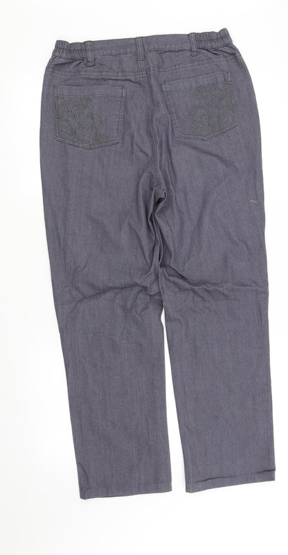Womens UK Size 12 pre worn Regular Fit  Blue Trousers