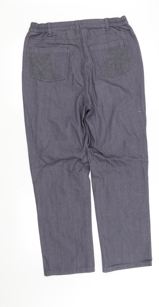 Womens UK Size 12 pre worn Regular Fit  Blue Trousers