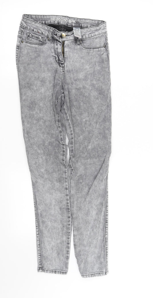 NEXT Womens Grey   Straight Jeans Size 6 L29 in