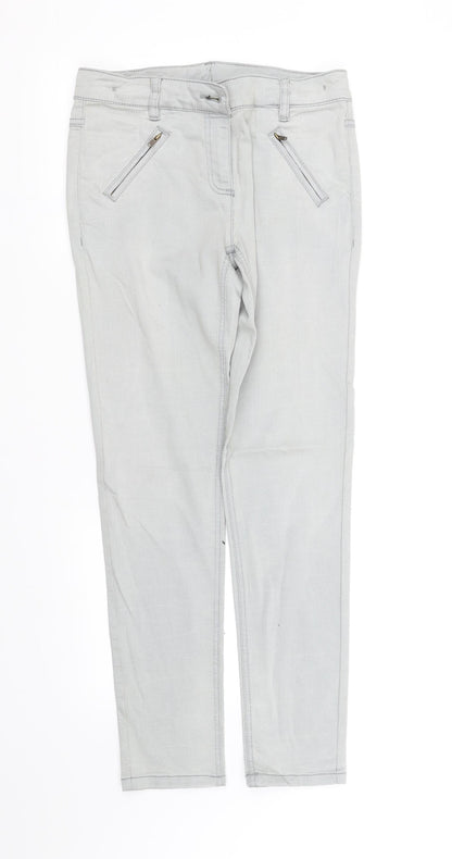 Womens UK Size 12 pre worn Regular Fit Straight Grey Jeans