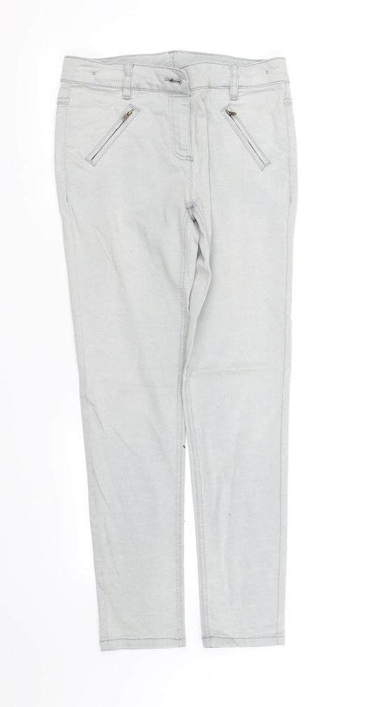 Womens UK Size 12 pre worn Regular Fit Straight Grey Jeans