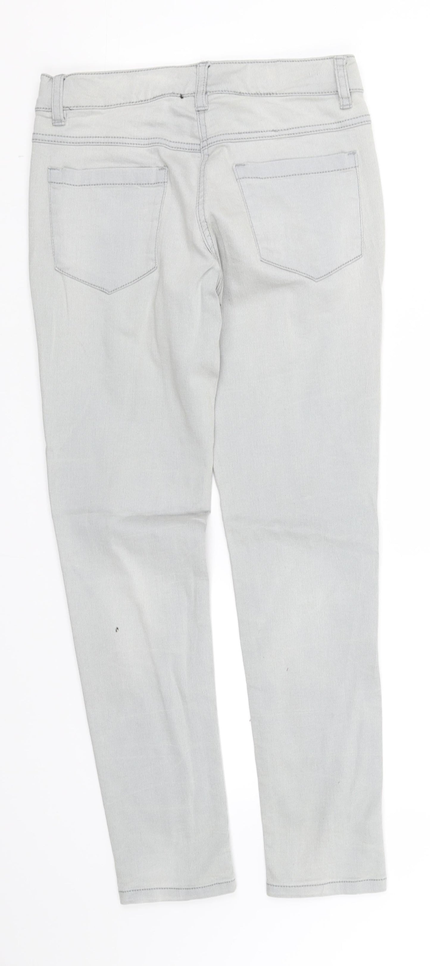 Womens UK Size 12 pre worn Regular Fit Straight Grey Jeans