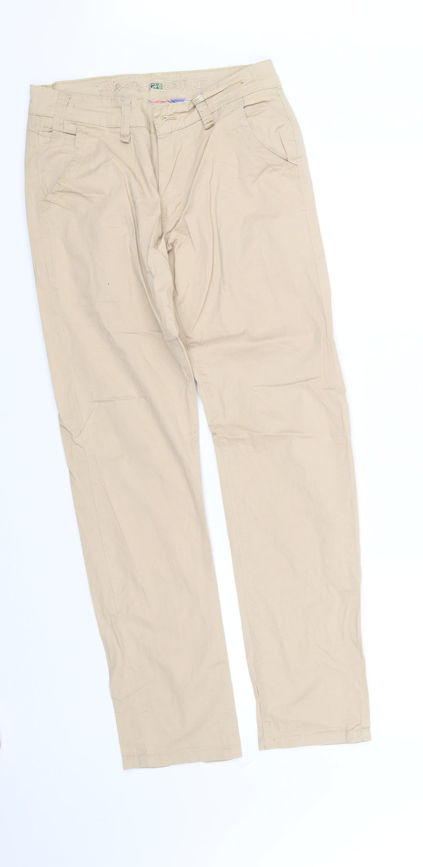 Womens UK Size 8 pre worn Regular Fit  Beige Trousers