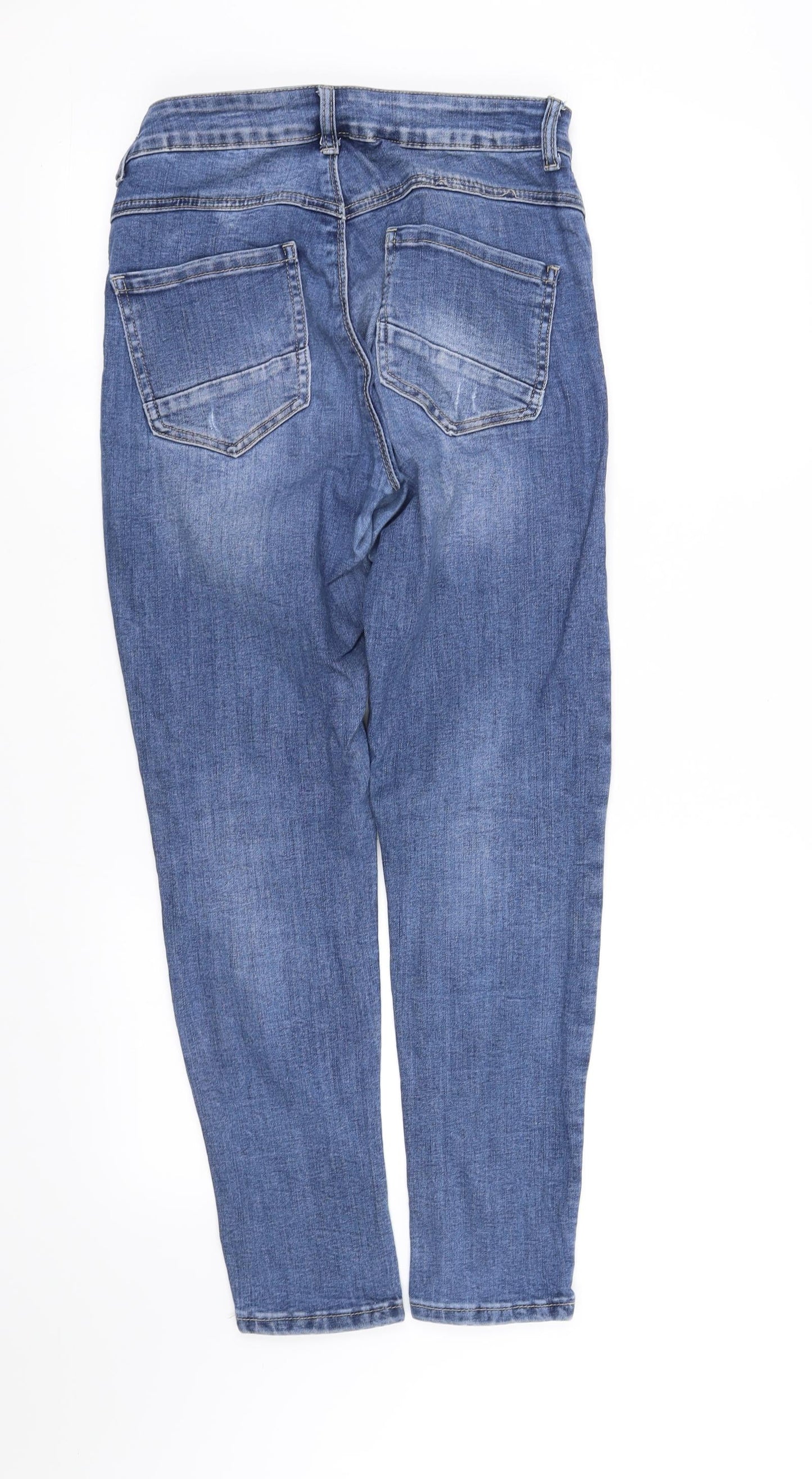 Womens UK Size XS pre worn Regular Fit Straight Blue Jeans
