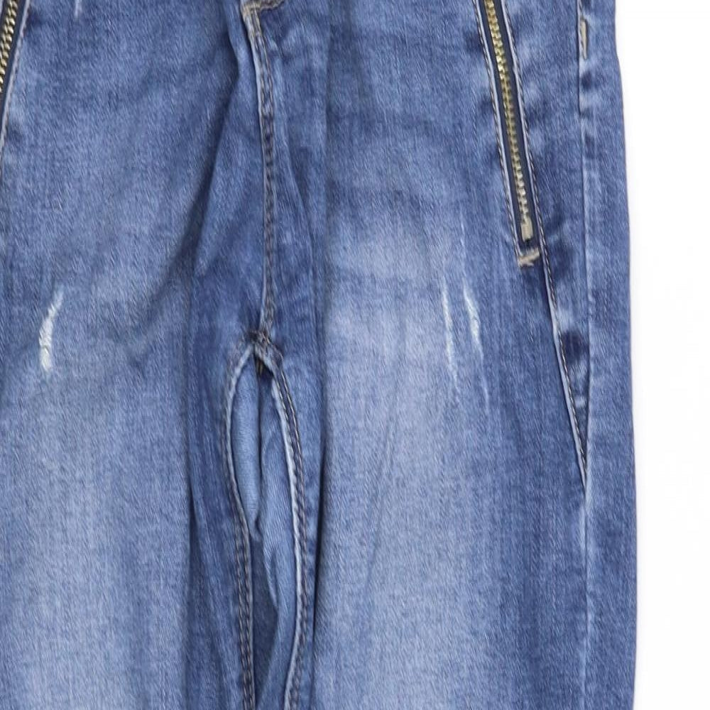 Womens UK Size XS pre worn Regular Fit Straight Blue Jeans