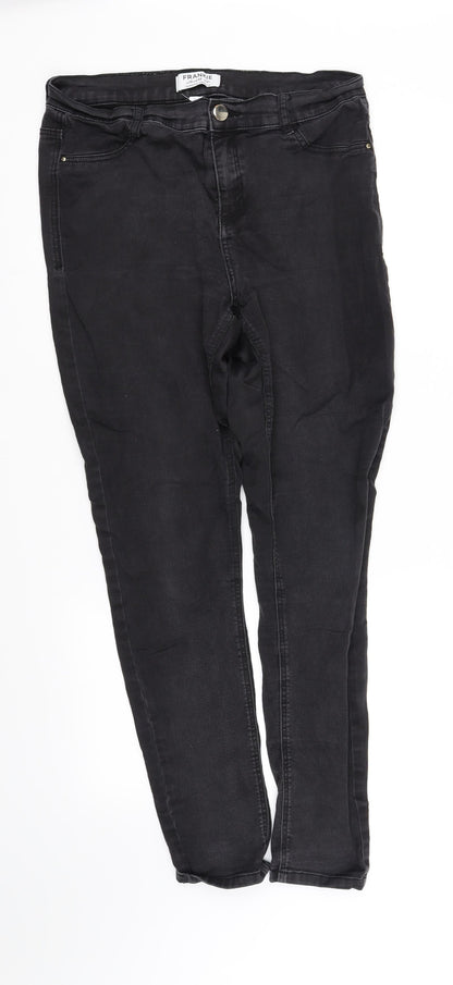 Womens UK Size 10 pre worn Regular Fit  Black Trousers