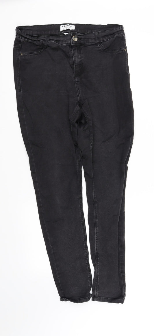 Womens UK Size 10 pre worn Regular Fit  Black Trousers