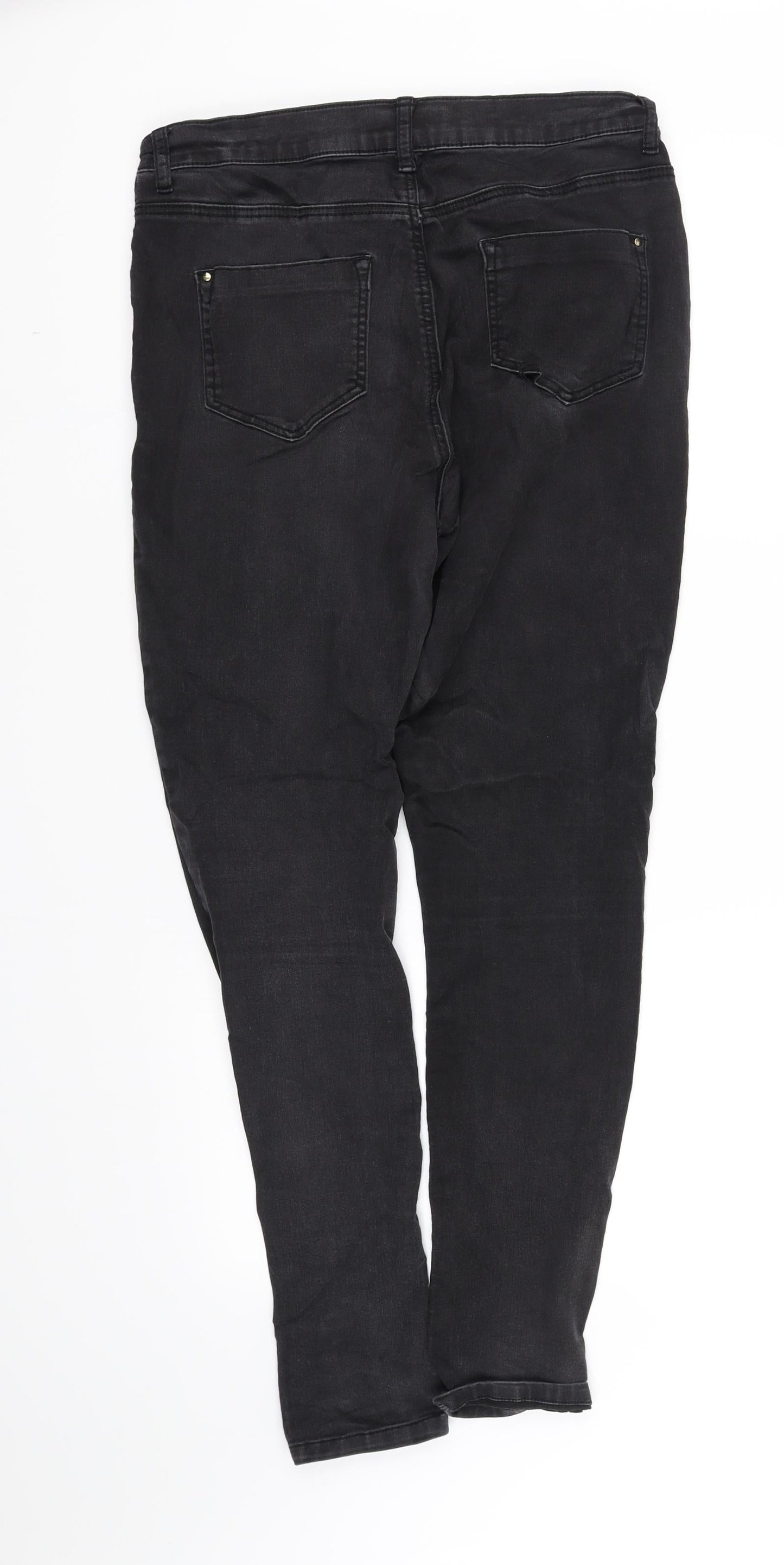 Womens UK Size 10 pre worn Regular Fit  Black Trousers