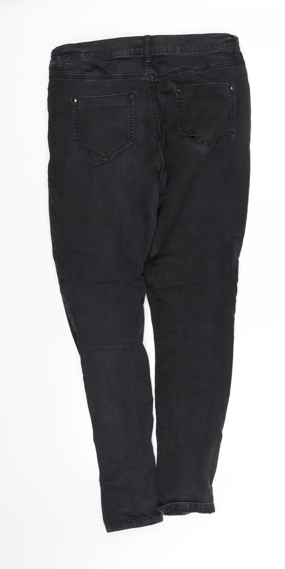 Womens UK Size 10 pre worn Regular Fit  Black Trousers