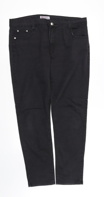 Womens UK Size M pre worn Regular Fit  Black Trousers