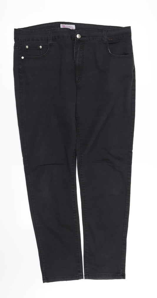 Womens UK Size M pre worn Regular Fit  Black Trousers