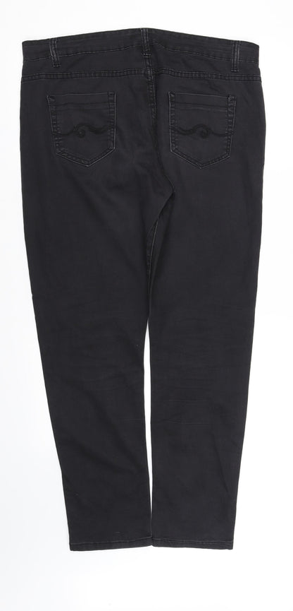 Womens UK Size M pre worn Regular Fit  Black Trousers