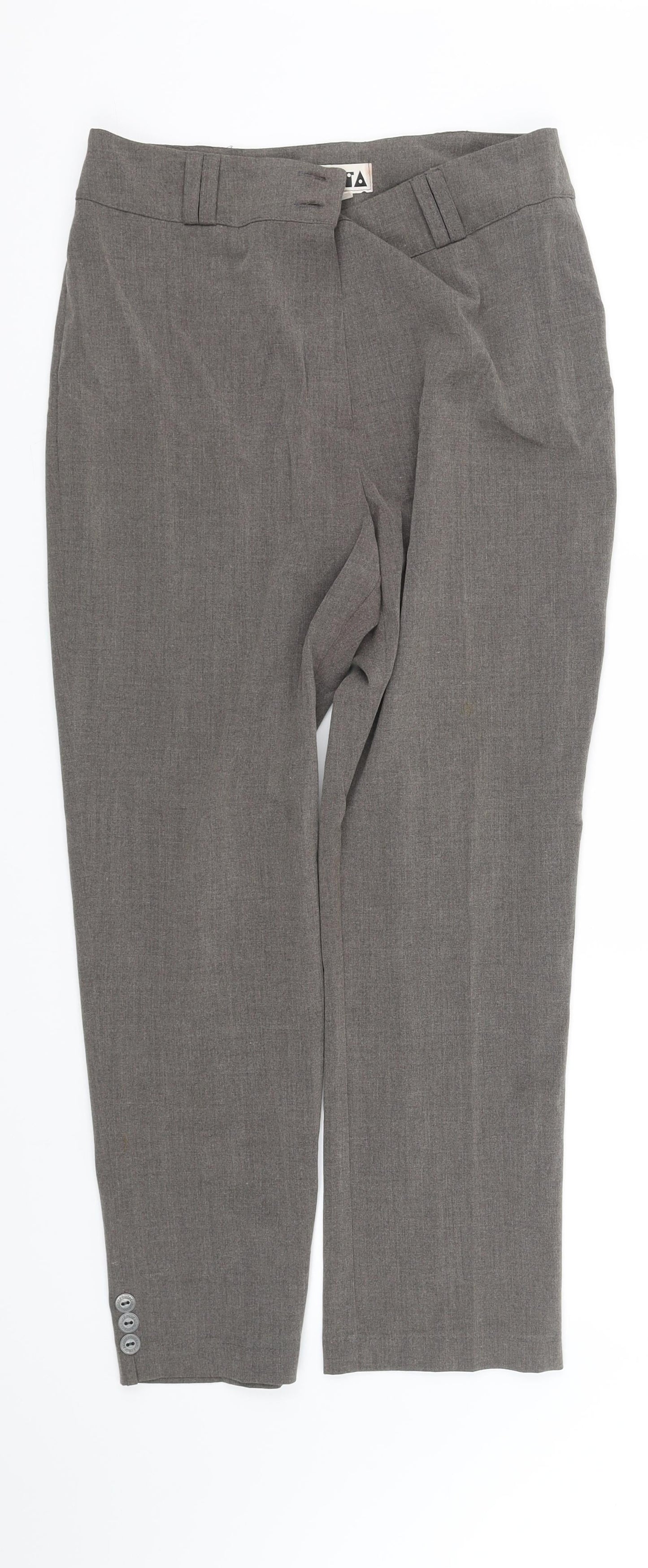 Womens UK Size 12 pre worn Regular Fit  Grey Trousers