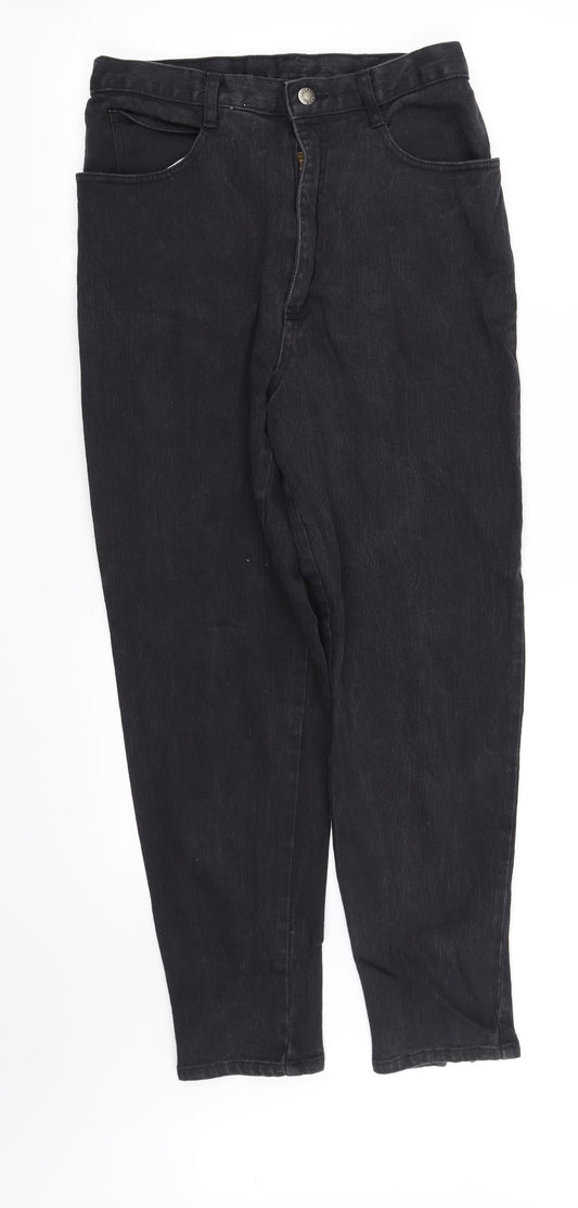 Womens UK Size 14 pre worn Regular Fit Straight Black Jeans