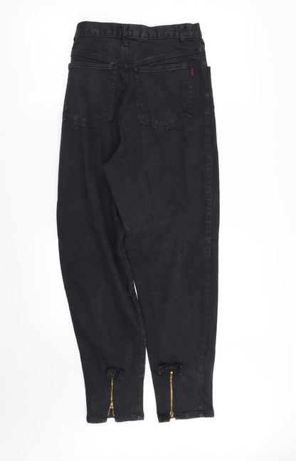 Womens UK Size 14 pre worn Regular Fit Straight Black Jeans