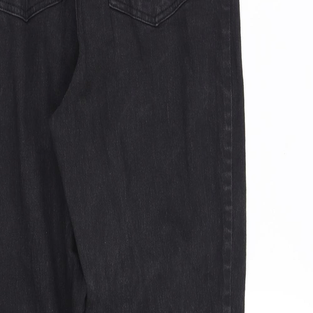 Womens UK Size 14 pre worn Regular Fit Straight Black Jeans