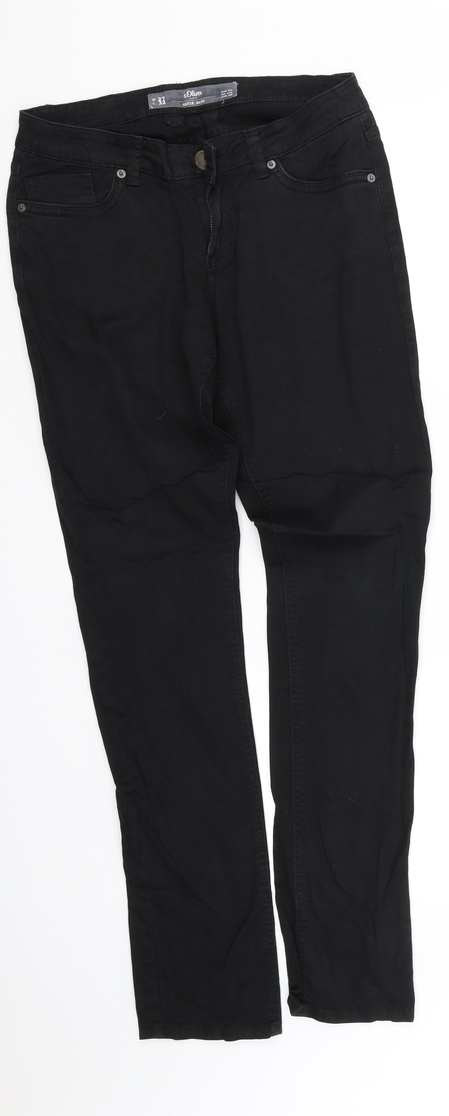 Womens UK Size S pre worn Regular Fit  Black Trousers