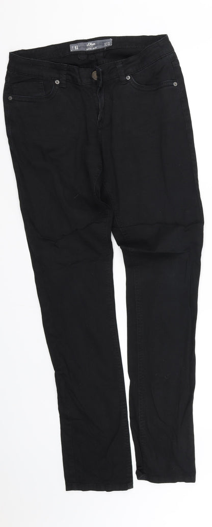 Womens UK Size S pre worn Regular Fit  Black Trousers
