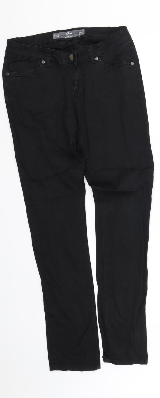 Womens UK Size S pre worn Regular Fit  Black Trousers