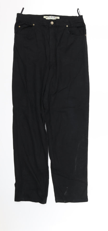 Womens UK Size L pre worn Regular Fit  Black Trousers