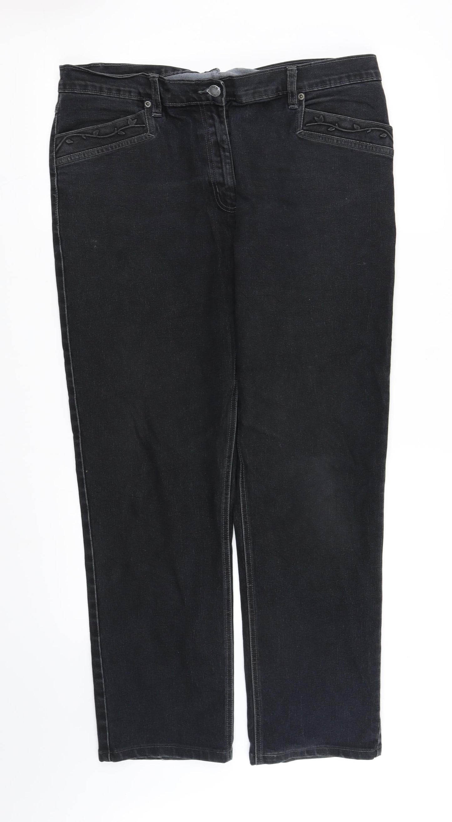 Womens UK Size M pre worn Regular Fit  Black Trousers