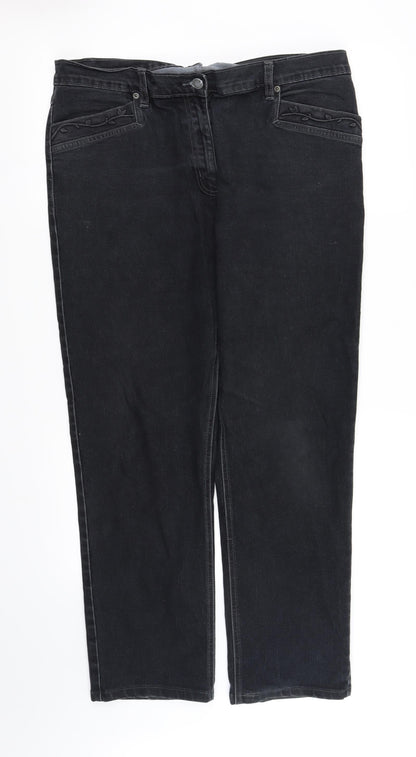 Womens UK Size M pre worn Regular Fit  Black Trousers