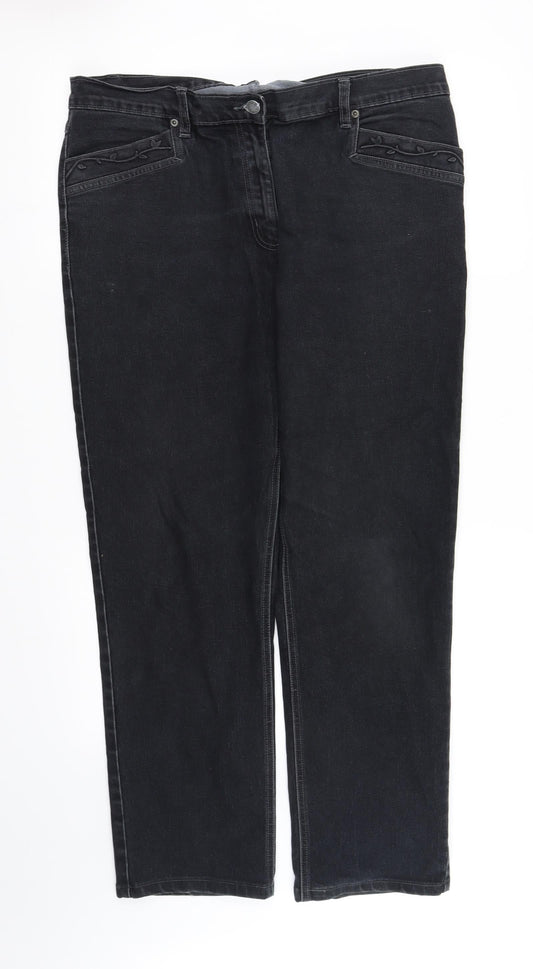 Womens UK Size M pre worn Regular Fit  Black Trousers