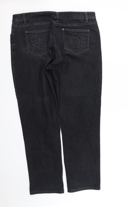 Womens UK Size M pre worn Regular Fit  Black Trousers
